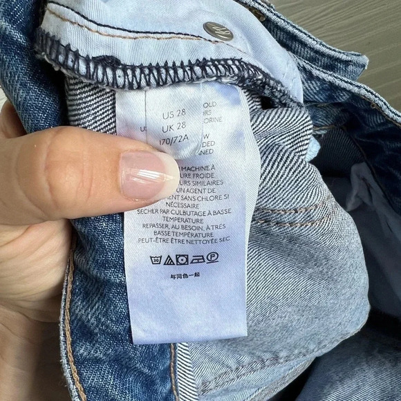 We The Free Maggie Mid Rise Distressed Jeans Button Fly Ripped Denim Size 28 - Picture 10 of 11